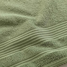 Khaki frottír pamut törölköző 50x90 cm Tendresse – douceur d'intérieur
