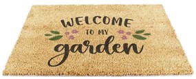 Kókuszrost lábtörlő 60x90 cm Welcome to My Garden – Artsy Doormats
