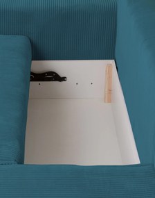 Türkiz kinyitható háromüléses kanapé SMART