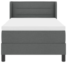 Boxspring Ágy Matrac - Sötétszürke - 90 x 200 cm - Szövet