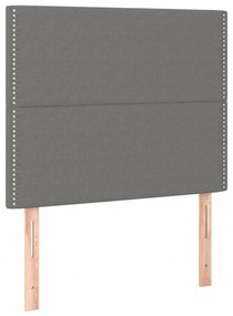 sötétszürke szövet LED-es fejtámla 80x5x118/128 cm
