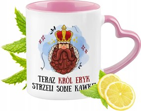 Erik Bögre Rózsaszín Szív Alakú Füllel Kávé Ajándék