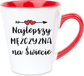 Bögre Latte 350ml Piros Közép Jobb Férfi Valentin-napi mix Wz