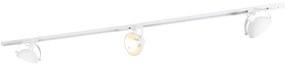 1 fázisú sínrendszer 3 állítható fehér spotlámpával - Magnax