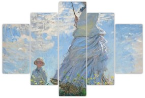 Kép - Claude Monet, Woman with a Parasol - Madame Monet and Her Son, reprodukciók (150x105 cm)