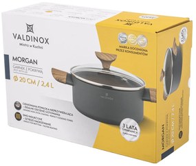 Valdinox Morgan fedeles serpenyő 20 cm, 2,4 l, 20 cm