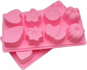 Szilikon Forma 8 Keksz Forma SzĂv LevĂ©l VirĂĄgok Muffin MF-100