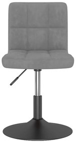 világosszürke bársony forgó étkezőszék