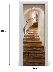 Ajtó tapéták Lépcsők vár 75x205 cm