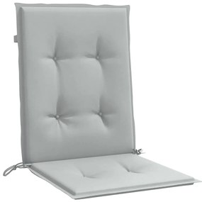 2db melange világosszürke szövet háttámlás székpárna 100x50x4cm