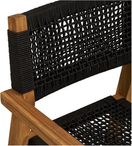 Fekete tömörfa kerti szék Anzio – House Nordic