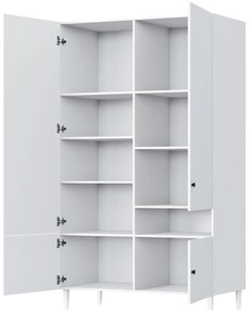 Ruhásszekrény DULLUM 120x205cm, fehér