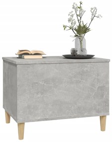 Betonszürke szerelt fa dohányzóasztal 60 x 44,5 x 45 cm