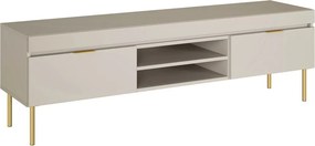 Sentia TV-szekrény 157 cm - kasmír / aranysárga lábak