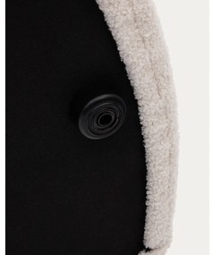 Krémszínű buklé puff Kaeli – Kave Home