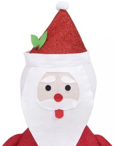 dekoratív luxus szövet karácsonyi LED-es Mikulás figura 60 cm