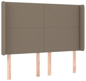 tópszínű szövet LED-es fejtámla 147x16x118/128 cm