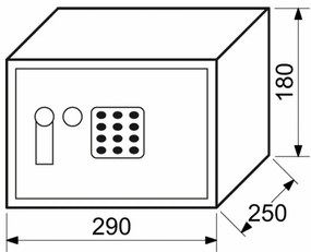 Acélszéf elektronikus zárral RS.18.EDK