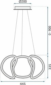 MORETTI MO4788 SPIX Modern Led Függesztett Lámpa LED IP20