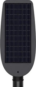 LED dimmelhető napelemes utcai lámpa érzékelővel VENICE 50W/4000 mAh IP65 fekete + távirányító