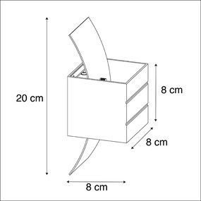 Design fali lámpa fekete arannyal - Amy