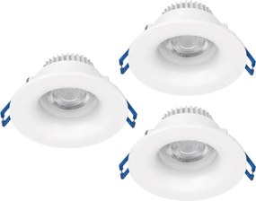 Eglo 902272-3 darabos LED szett SALABATE fürdőszobai beépíthető lámpa, LED/4,9W/230V, Ø8,8 cm, IP65, fehér
