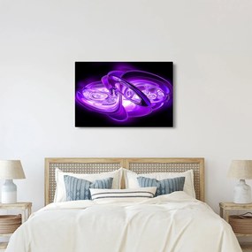Lila fraktálos kép (90x60 cm)
