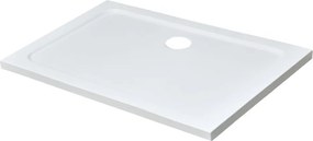 Zuhanytálca modern fürdőszobákba – Modena Slim aszimmetrikus akril zuhanytálca 80×120 cm
