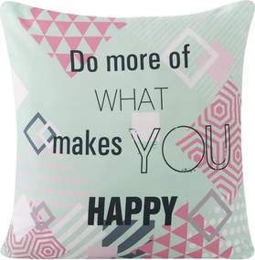 Dekoratív párnahuzat 40x40 Helen 1 zöld és rózsaszín