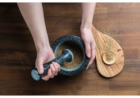 Cole&Mason - GRANITE gránit mozsár és törő, 18 cm, gránit/fekete