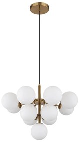 Globo 56143-13G - Csillár zsinóron GRAPPY 13xG9/5W/230V átm. 56 cm arany