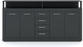 XXL/LUNA KOMODA 4D4S ANTRACYT/ANTRACYT