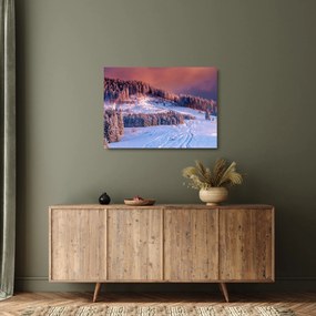 Egy kép egy téli tájról (üvegen) (70x50 cm)