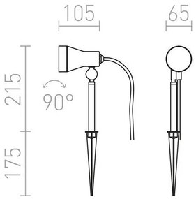 RED - Design Rendl - R10431 - Kültéri lámpa DIREZZA 1xGU10/35W/230V IP54