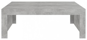 betonszürke szerelt fa dohányzóasztal 100 x 100 x 35 cm