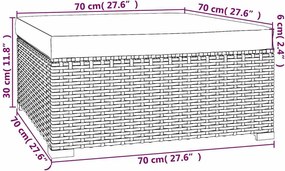 5 részes fekete polyrattan kerti ülőgarnitúra párnákkal