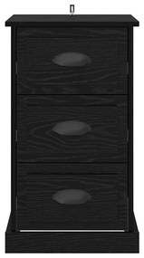 vidaXL Éjjeliszekrény fiókkal Fekete tölgy 39 x 39 x 67,5 cm Faanyag