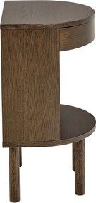 Sötét natúr színű éjjeliszekrény tölgyfa dekorral Paron – Actona