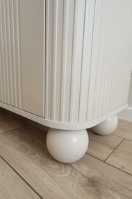 Versper komód 160 cm - kasmír / arany fogantyúk