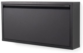 Fekete fém billenő ajtós cipőtartó 75x37,5x12,5 cm Billy – Spinder Design