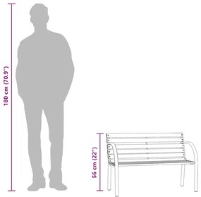 szürke kínai fenyőfa kerti pad gyermekeknek 81 cm