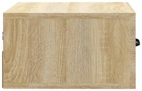 2 db sonoma tölgy falra szerelhető éjjeliszekrény 35x35x20 cm
