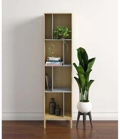 AbbeyWood könyvszekrény szürke polcokkal - Woodman