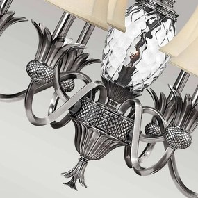 Hinkley HK-PLANT7-PL - Csillár láncon PLANTATION 7xE14/40W/230V ezüst