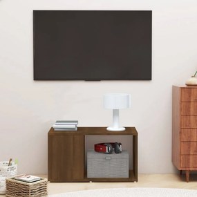 Barna tölgy színű szerelt fa TV-szekrény 60 x 24 x 32 cm