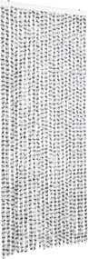 vidaXL világos- és sötétszürke zsenília rovarfüggöny 90 x 220 cm