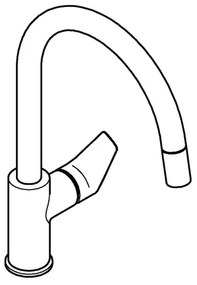 GROHE 30550000 - START EDGE konyhai csaptelep 357 mm fényes króm