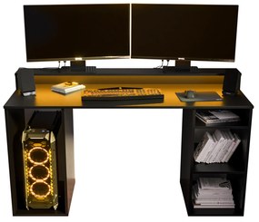 Sarok Gamer PC asztal Garrick 1 (fekete) (LED RGB világítással). 1064134