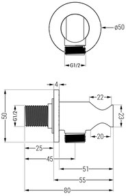 Mexen Kai DR70 rejtett fürdőkád és zuhany szett esőzuhannyal 30 cm, arany, 77602DR7030-50
