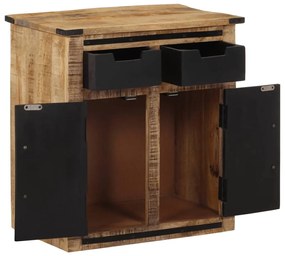 tömör mangófa tálalószekrény 2 fiókkal 55 x 35 x 60 cm